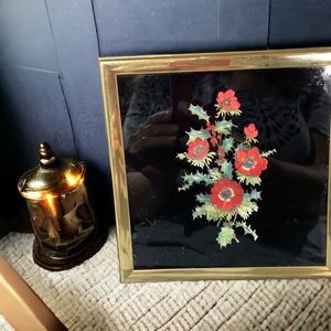 Vintage Kafka Kafka Wall Picture Foil Scherenschnitte Art Flowers 6in X 6in